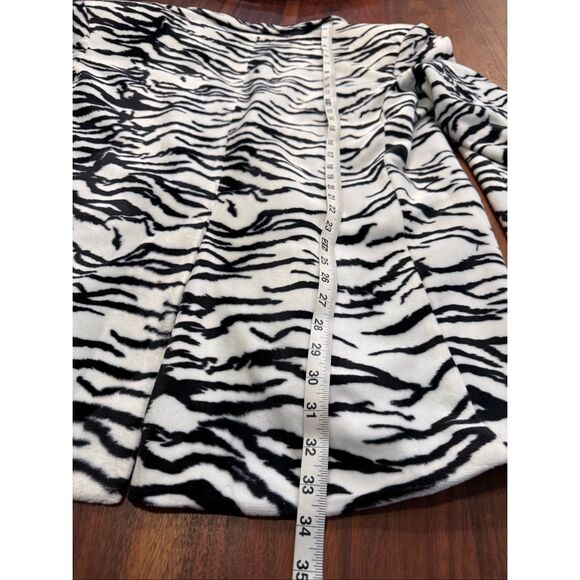 Vintage Griffin Melbourne Men's Black White Zebra Print Fleece Blazer Size 2XL - Picture 4 of 8